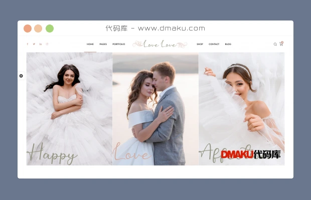 HTML5婚庆婚饰婚纱摄影服务网站模板