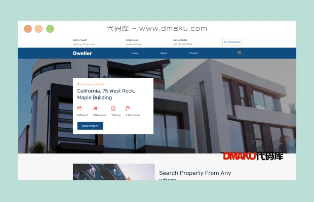 HTML5居民房屋建筑房地产网站模板