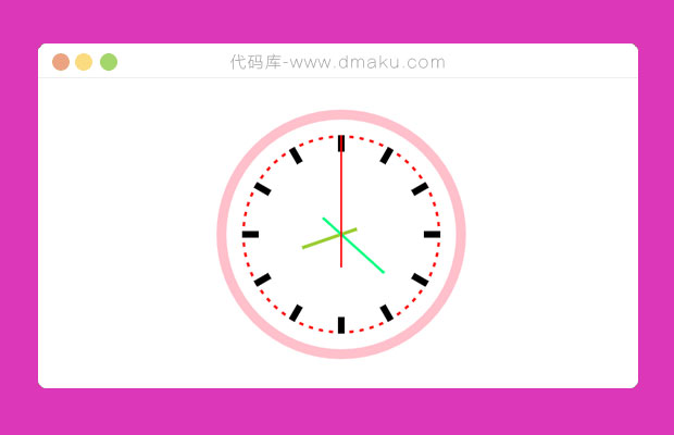 HTML5圆形时钟动画