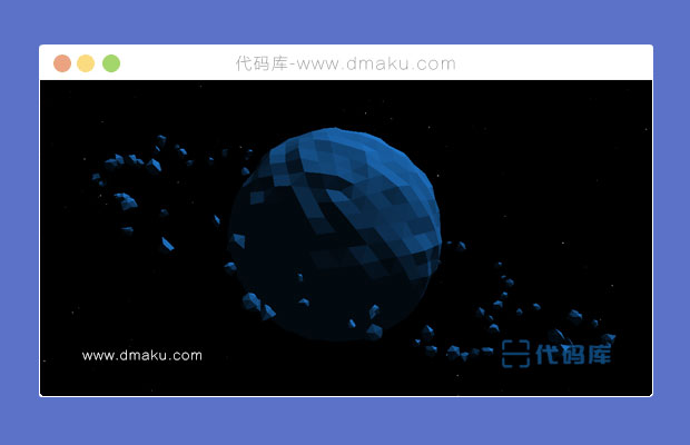 HTML5 Canvas 3D天体运行背景动画