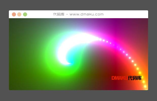 HTML5霓虹灯粒子螺旋动画特效