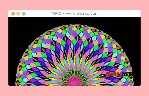 H5彩色菱形图案圆球动画特效
