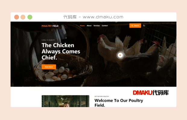 养鸡场家禽饲养宣传网站模板