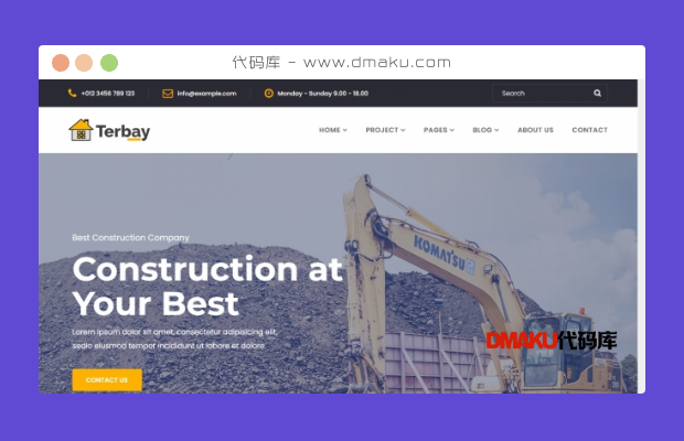 HTML5建筑施工企业宣传网站模板