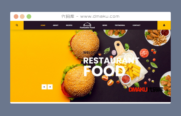 HTML5西式快餐美食网站模板