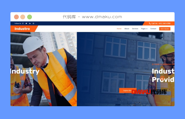 HTML5工业建筑方案咨询公司网站模板