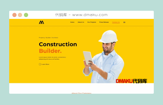 房地产建筑开发商网站模板