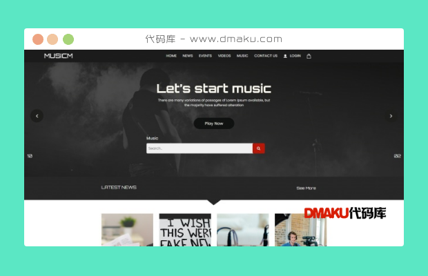 HTML5音频音乐资讯网站模板