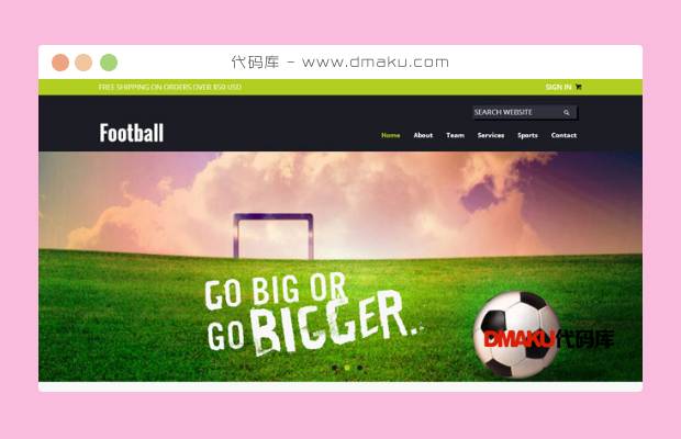足球运动协会网站模板
