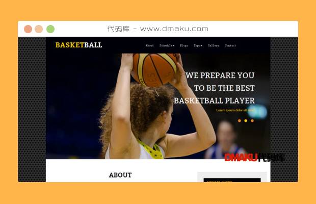 NBA篮球视频网站模板下载