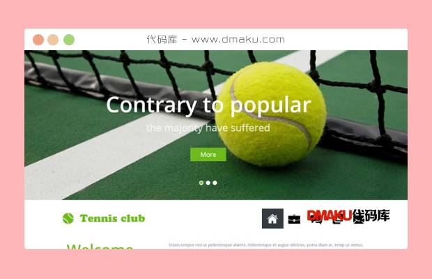 网球运动HTML网站模板