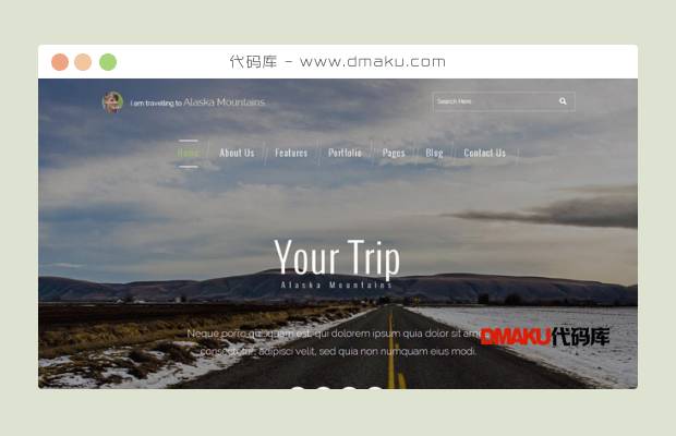 旅行旅游指南网站模板