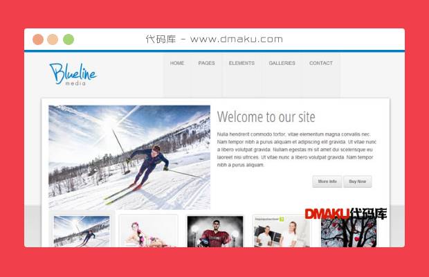 雪地运动html网站模板