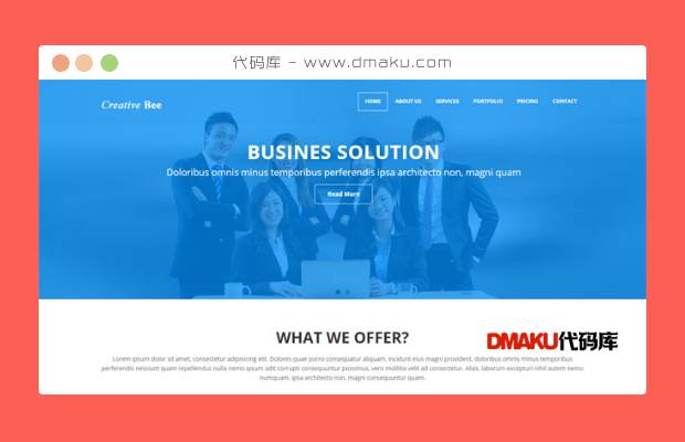 HTML5蓝色商务企业网站模板