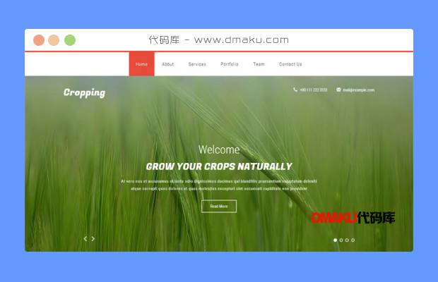 HTML5绿色农业网站模板