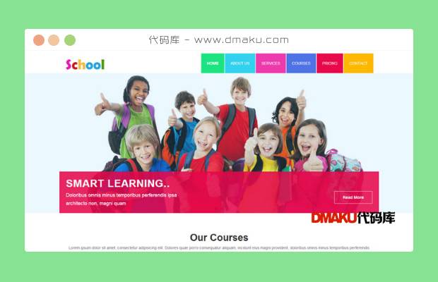 炫彩学校教育网站模板