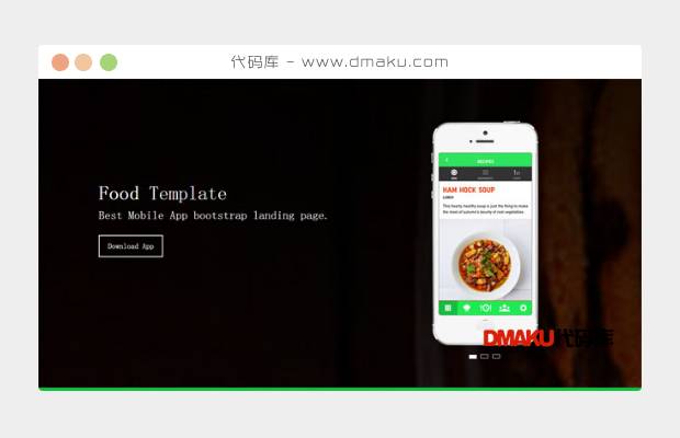美食app介绍网站模板