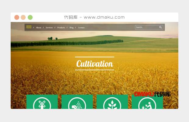 大气农业集团企业CSS3模板