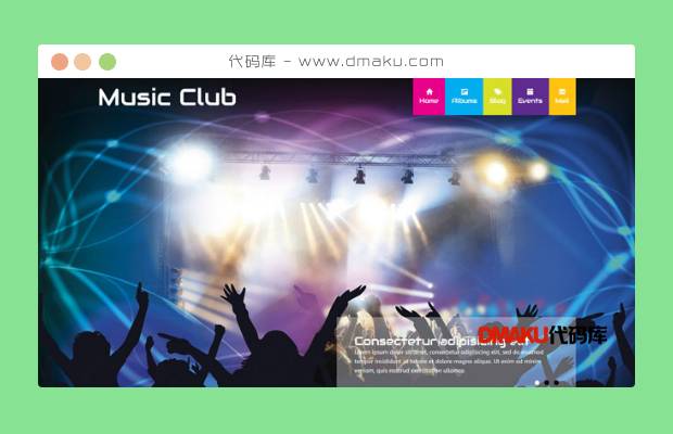 DJ音乐俱乐部网站模板