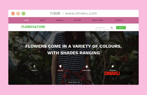花卉栽培HTML5模板下载