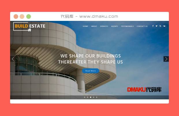 创意商业建筑设计网站模板