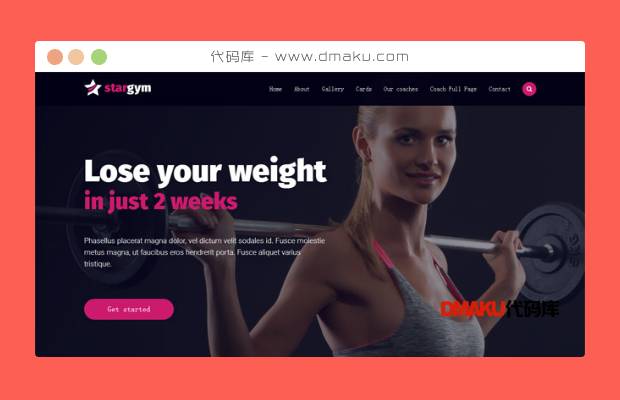 HTML5健身房网站模板