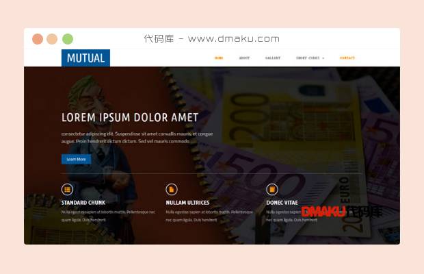 外国银行业务网站模板