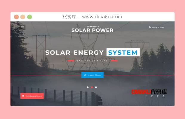 新能源发电厂企业网站模板