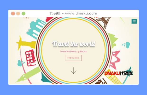 Travel全球旅行地标模板