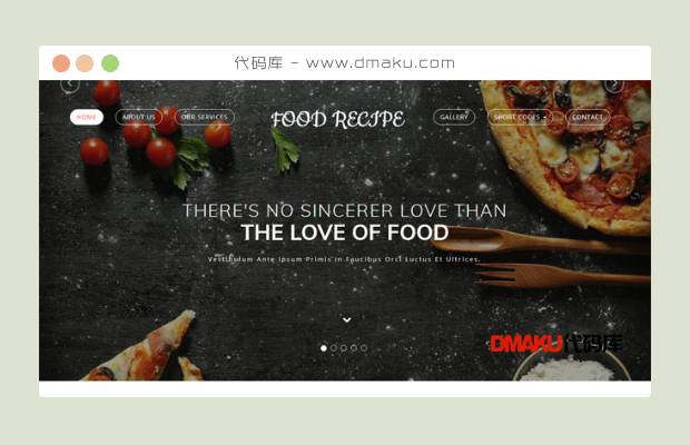 美食行业响应式网站模板