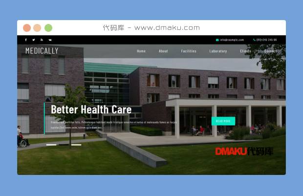疗养院官方网站HTML5模板