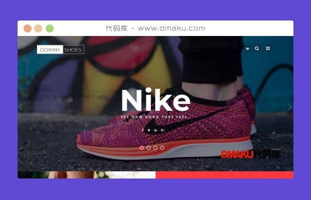 耐克运动鞋专题网站模板