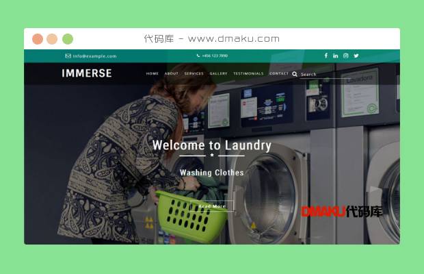 滚筒洗衣机企业网站模板