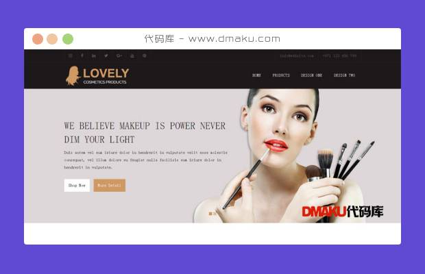 HTML5化妆品电商网站模板