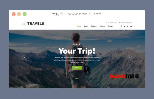 旅行公司HTML模板免费下载