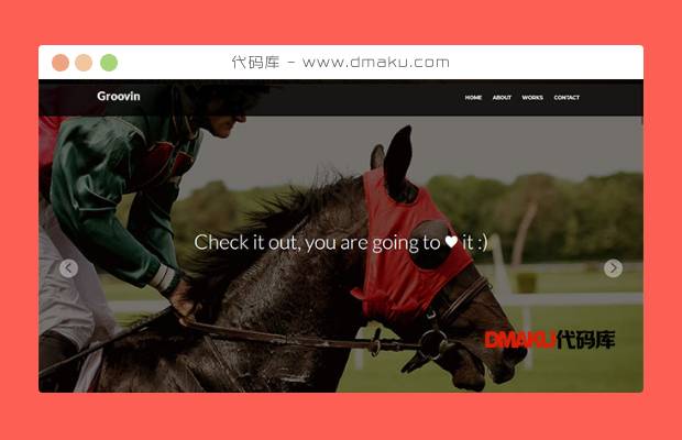 骑马爱好者CSS3网站模板