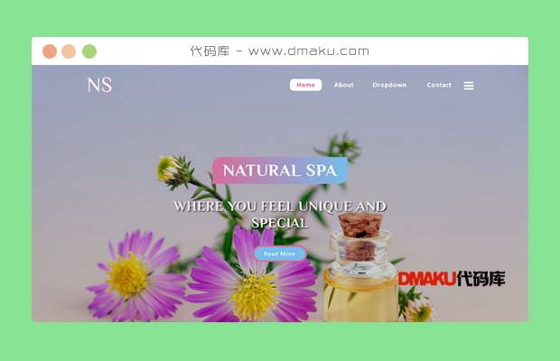 天然的温泉HTML5网页模板