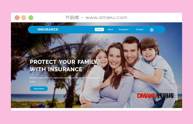 家庭保险公司HTML5模板