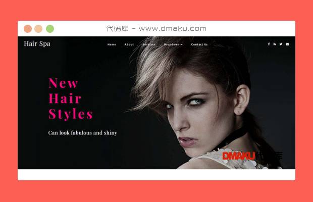发型设计美发网站模板