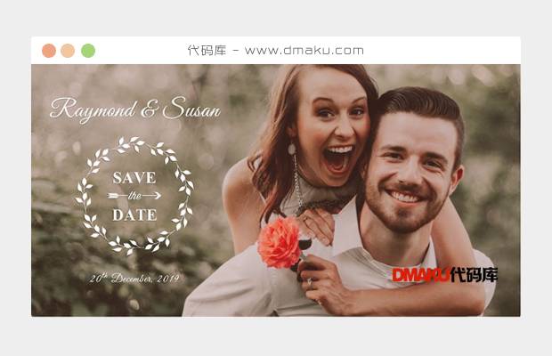 结婚请柬响应式婚礼网站模板