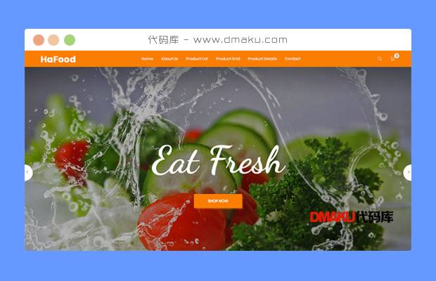 有机水果蔬菜HTML5模板