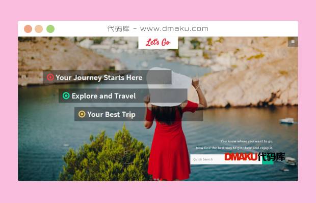 旅行线路推荐企业网站模板
